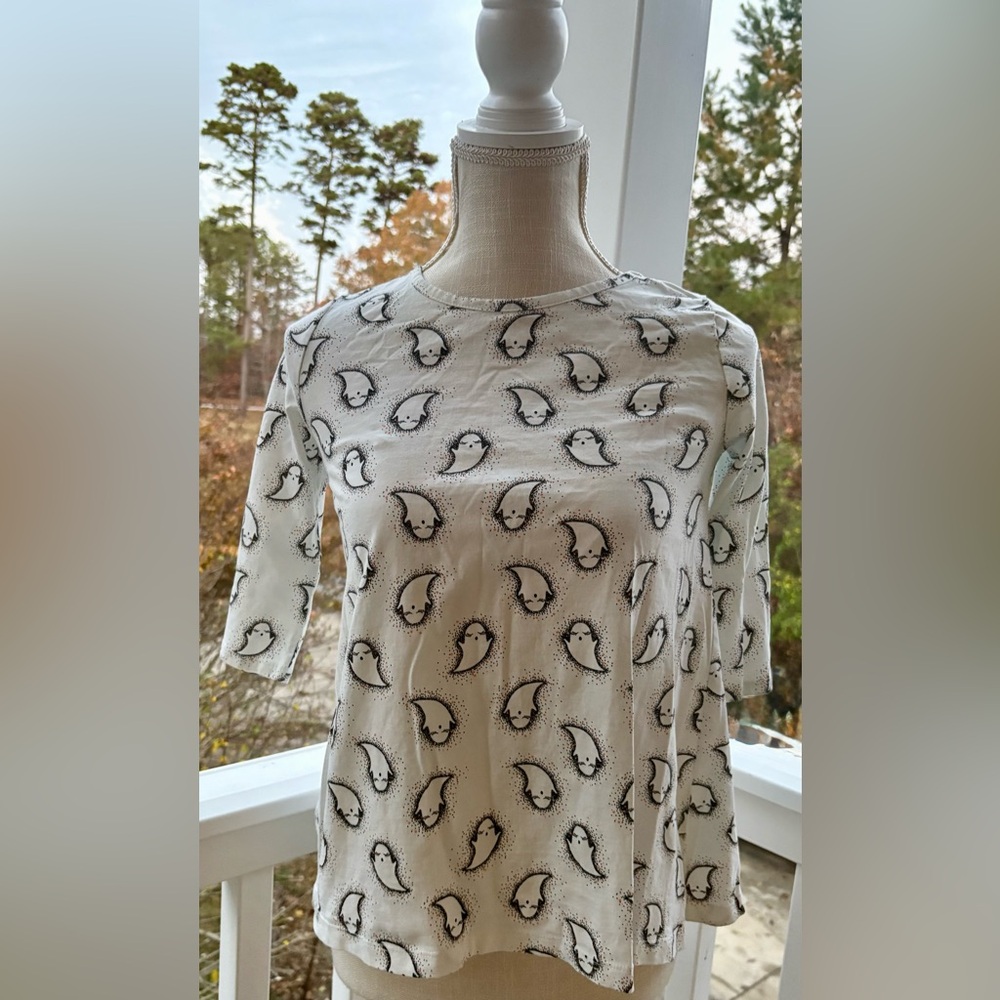 Gymboree Fall Festival Ghost Tunic Top Girls 10 / 12 Large Halloween EUC